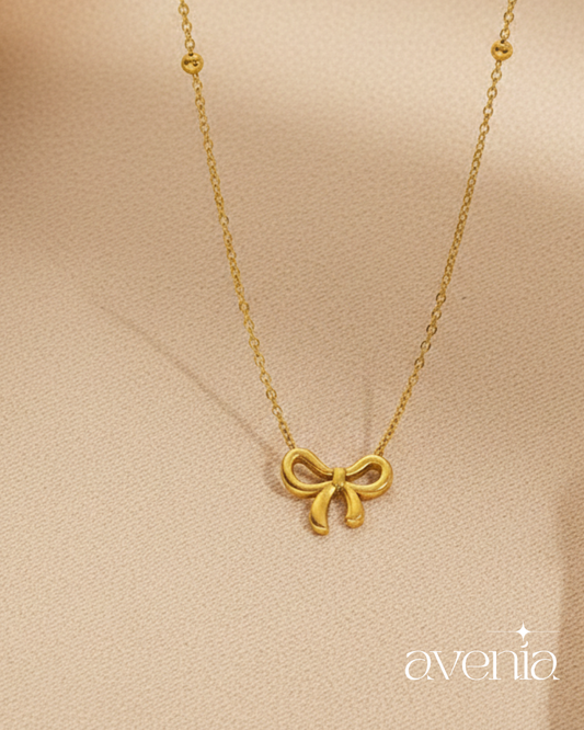 The Aurelia Bow Pendant Necklace