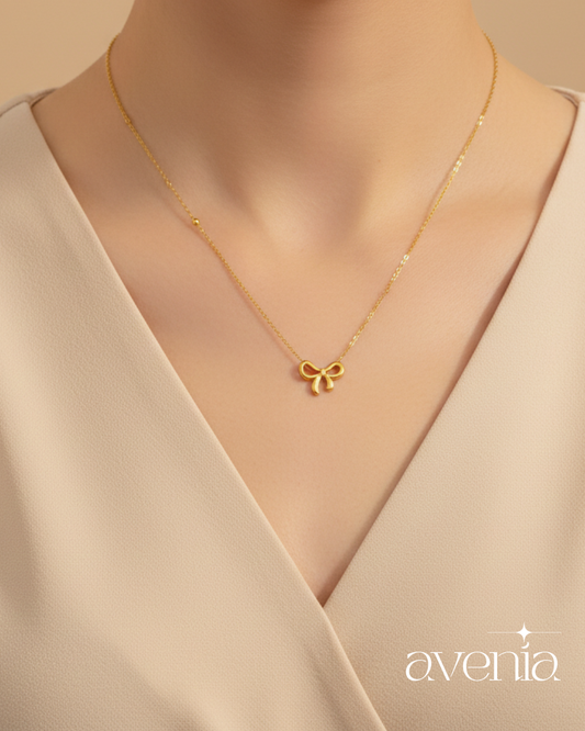 The Aurelia Bow Pendant Necklace
