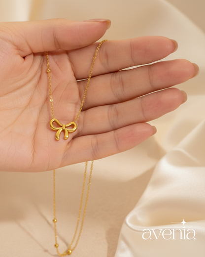 The Aurelia Bow Pendant Necklace